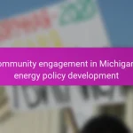 Community engagement in Michigan’s energy policy development