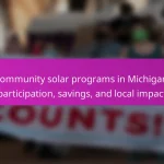 Community solar programs in Michigan: participation, savings, and local impact