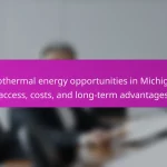 Geothermal energy opportunities in Michigan: access, costs, and long-term advantages