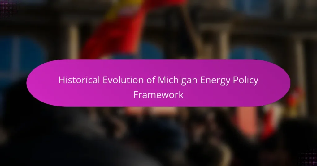 Historical Evolution of Michigan Energy Policy Framework
