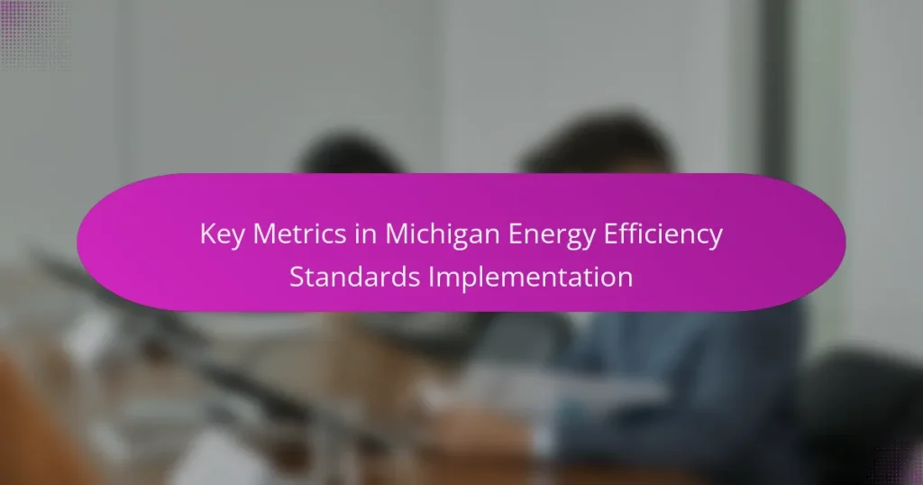 Key Metrics in Michigan Energy Efficiency Standards Implementation