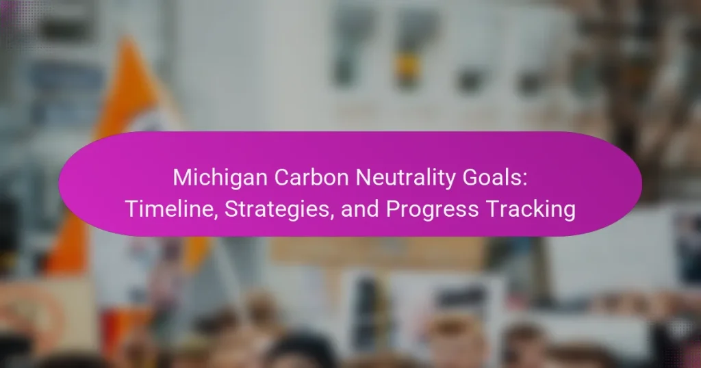Michigan Carbon Neutrality Goals: Timeline, Strategies, and Progress Tracking