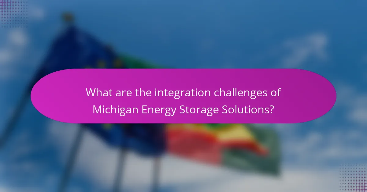 What are the integration challenges of Michigan Energy Storage Solutions?